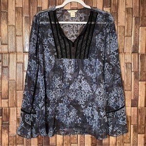 Sundance Sheer Silk Miced Media Blouse A31